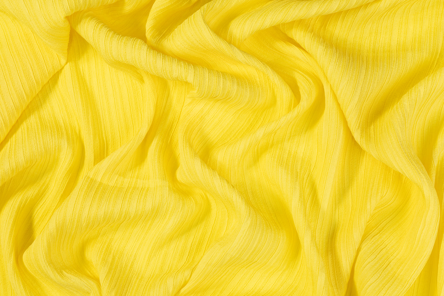 Pleated Silk/Viscose Gauze - Yellow