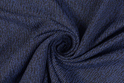 Cotton Tweed - Blue / Black