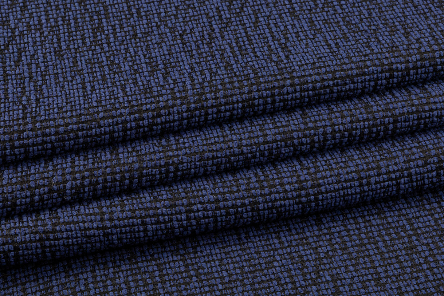 Cotton Tweed - Blue / Black