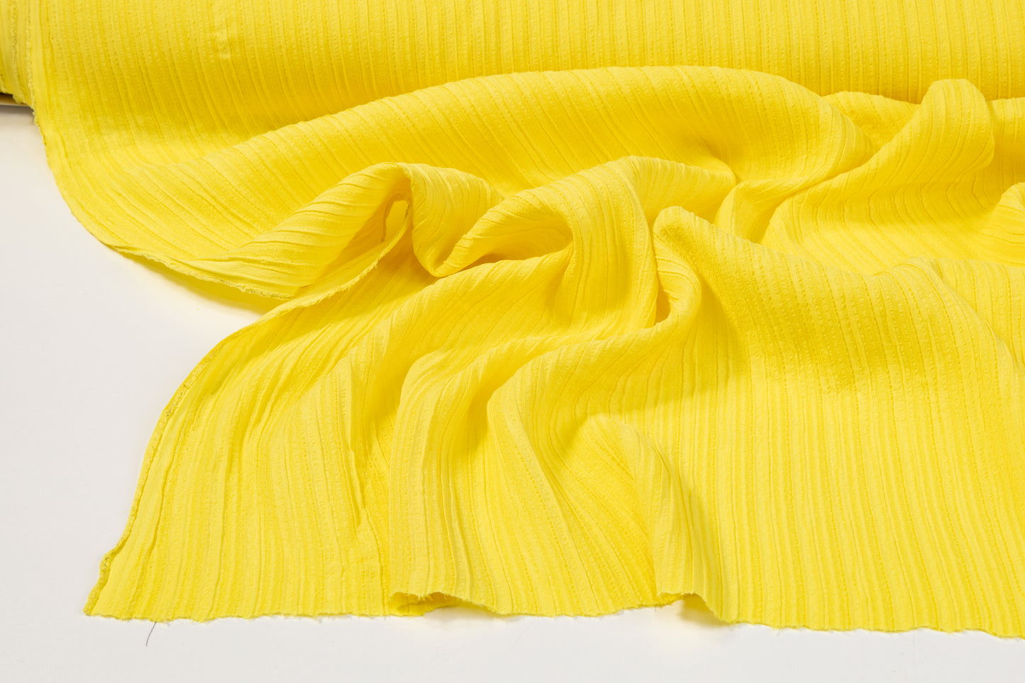 Pleated Silk/Viscose Gauze - Yellow