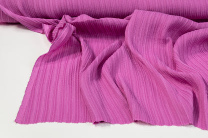 Pleated Silk/Viscose Gauze - Magenta