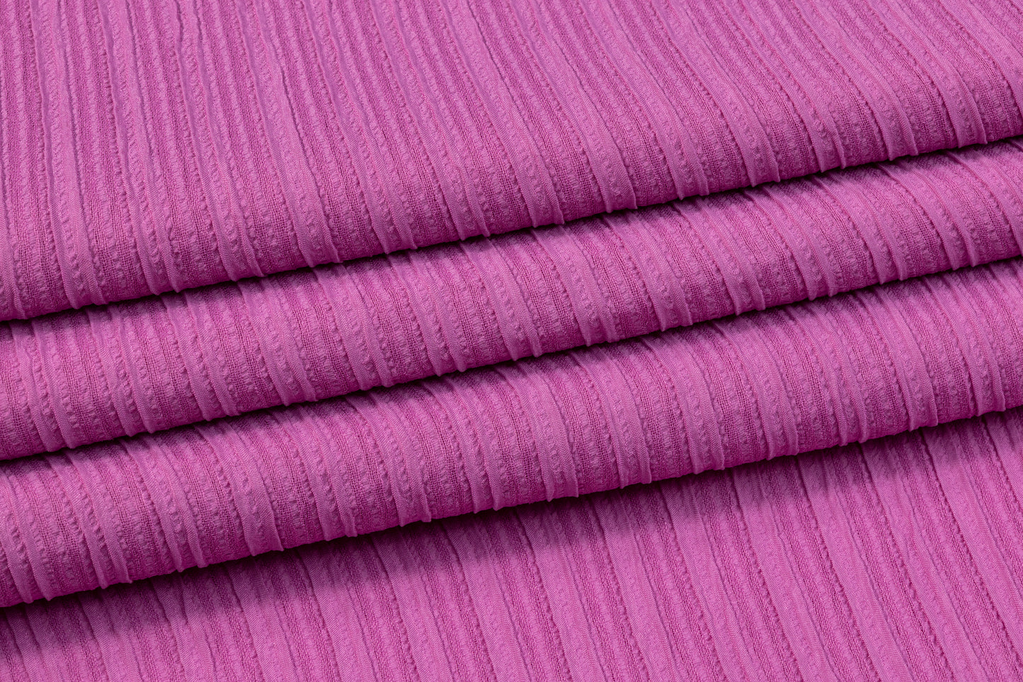 Pleated Silk/Viscose Gauze - Magenta