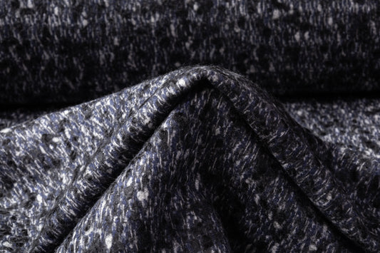 Italian Mohair Cashmere Wool Coating - Blue / Gray / Black