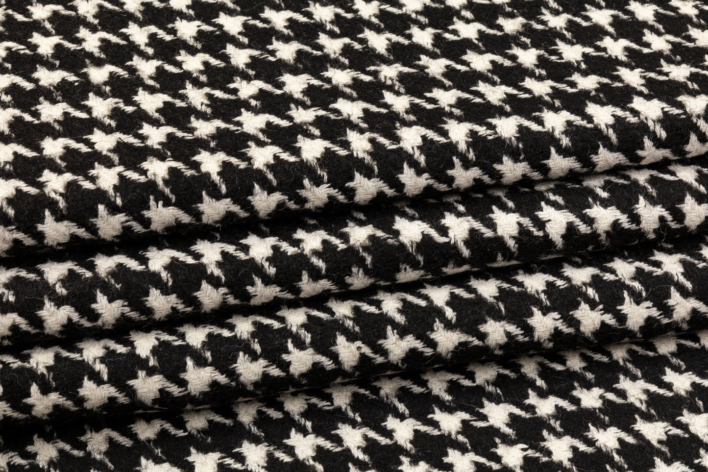 Houndstooth Wool Tweed - Black and White