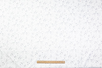 Dotted Cotton Sateen - White / Gray