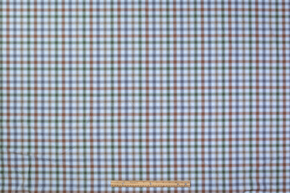 Plaid Cotton Shirting - Blue / Green / Brown