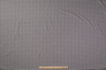 Checked Cotton Shirting - Gray / Brown