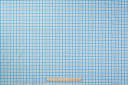 Checked Cotton Shirting - Blue / Gray