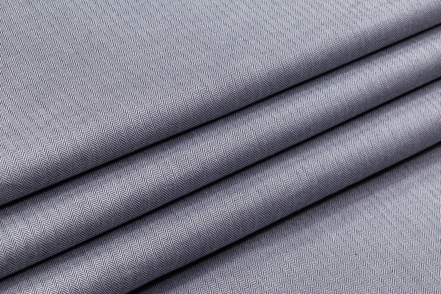 Micro Herringbone Viscose Suiting - Navy / White