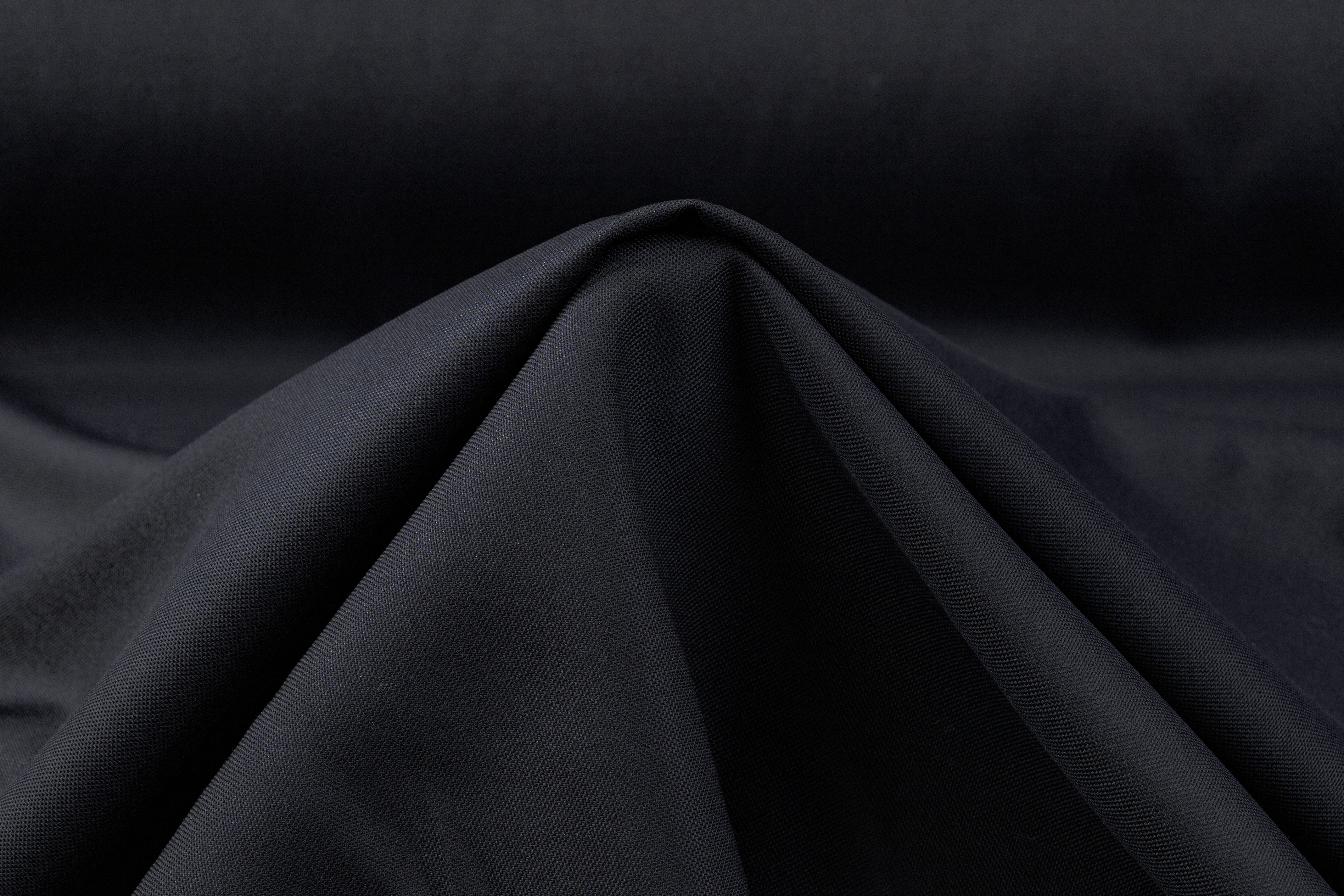 Navy Blue Wool online Suiting Fabric, STRETCH Spandex Blend made in Italy, for Dress, Suit, Jacket Sewing, by 1.0 meter