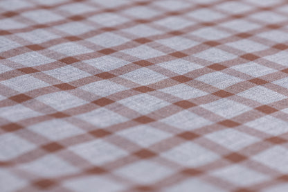 Checked Cotton Shirting - Gray / Brown