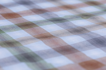 Plaid Cotton Shirting - Blue / Green / Brown