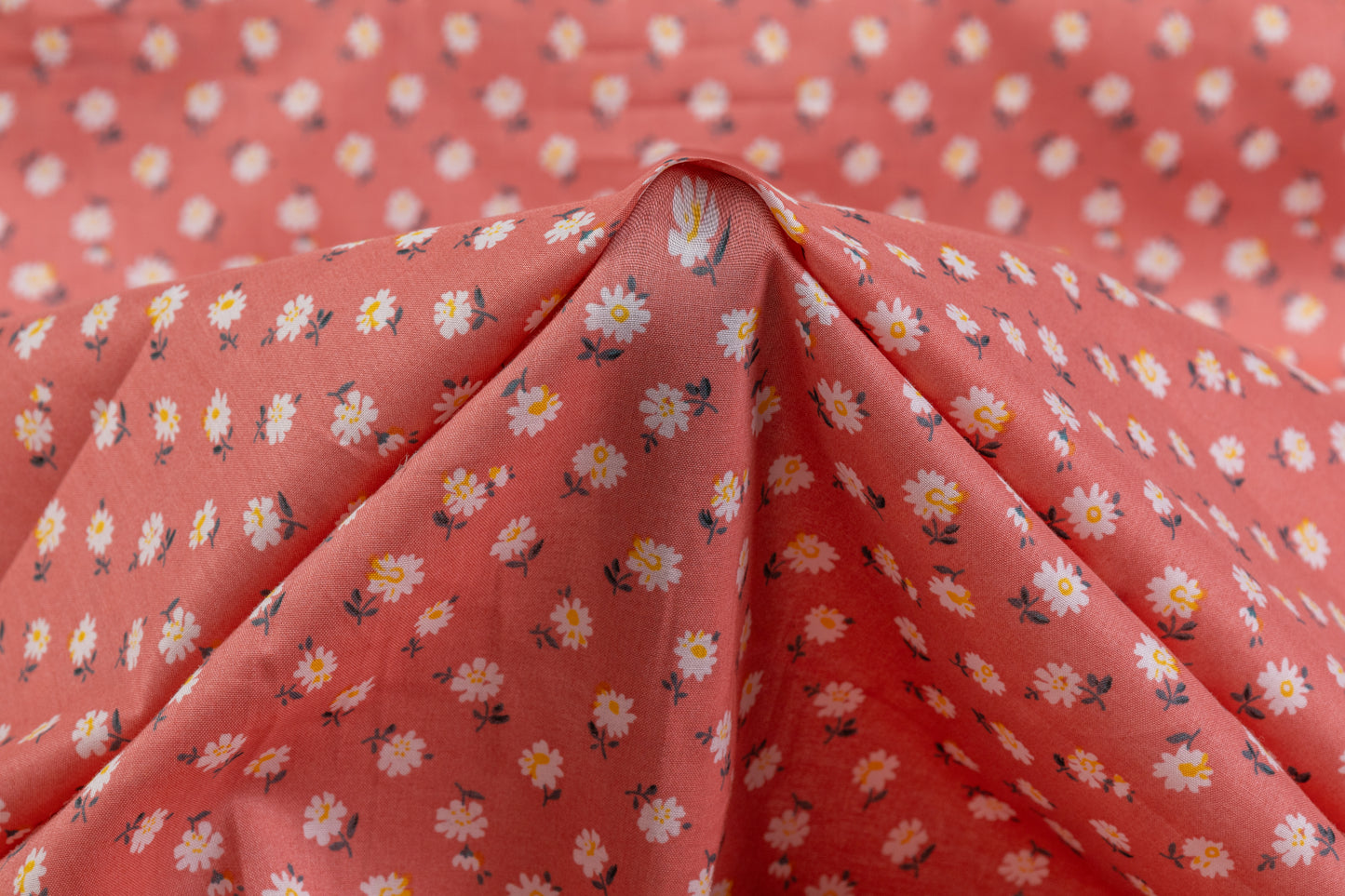 Ditsy Floral Cotton - Coral