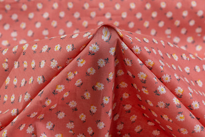 Ditsy Floral Cotton - Coral