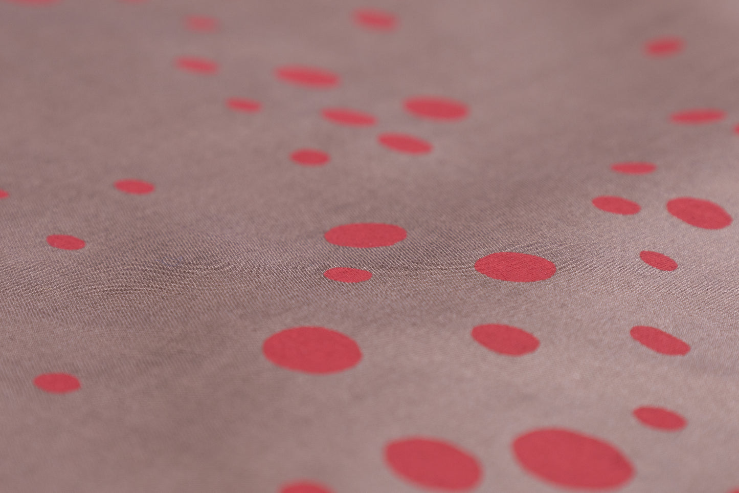 Dotted Cotton Sateen - Brown / Red