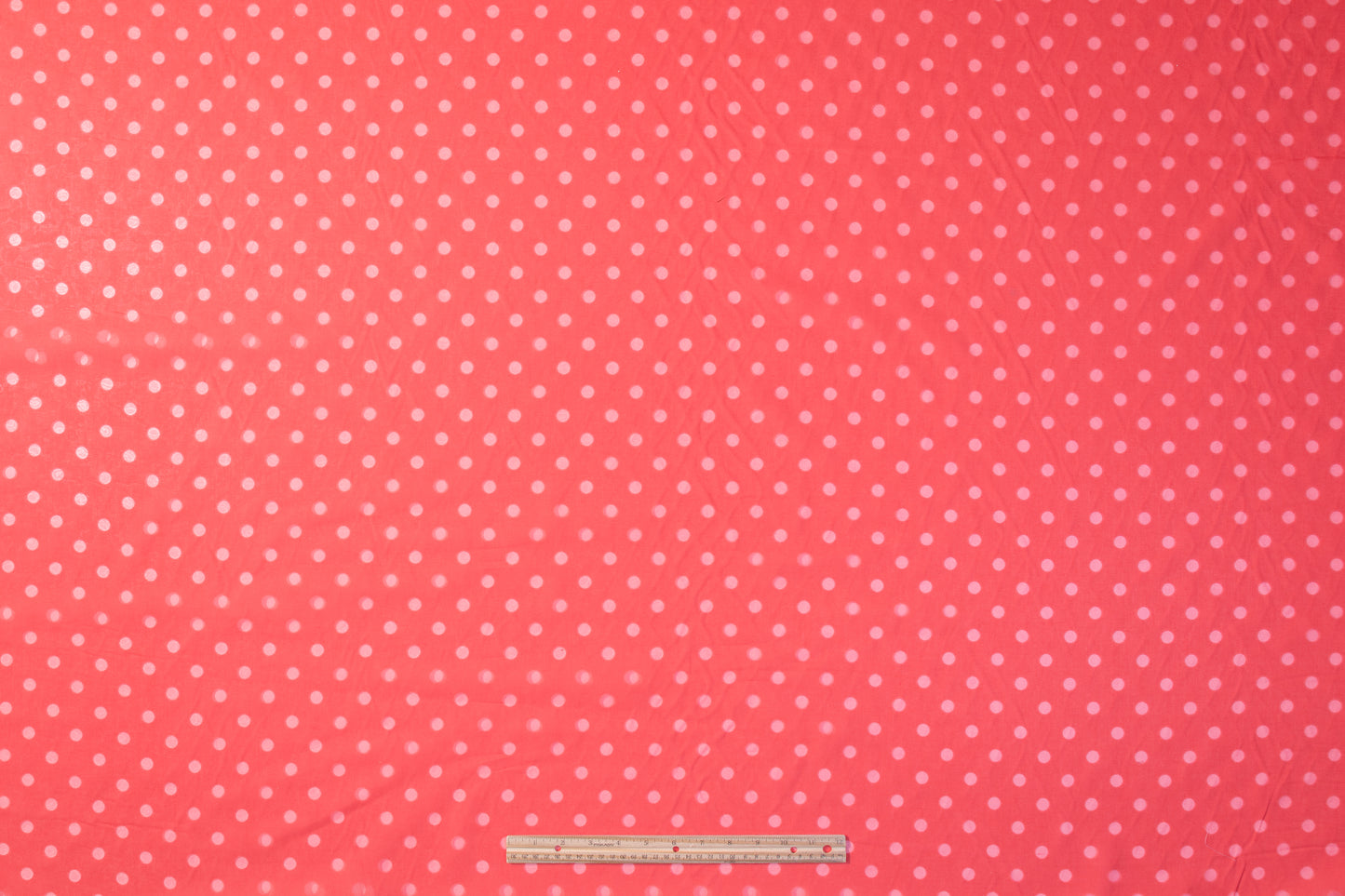 Poly Cotton Polka Dot Burnout - Coral