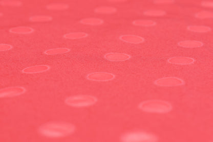 Poly Cotton Polka Dot Burnout - Coral