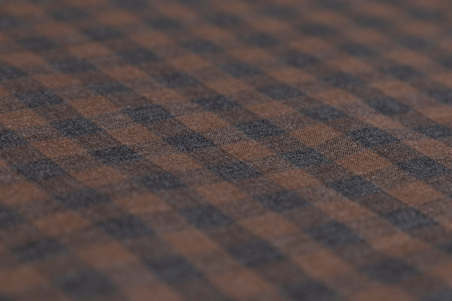 Checked Cotton Shirting - Brown / Gray