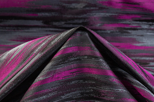 Streak Brocade - Fuchsia / Gray