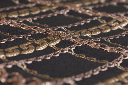 Chain Metallic Brocade - Black / Gold / Rose Gold