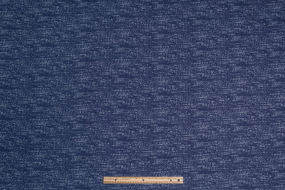 Stretch Poly Cotton Twill - Blue / White