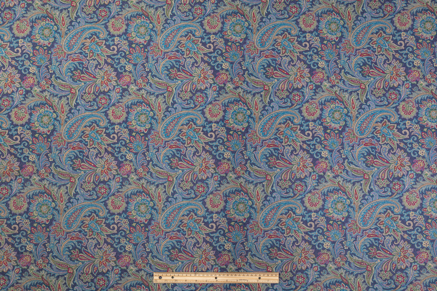 Etro - Paisley Printed Italian Silk Wool Cashmere Coating - Blue