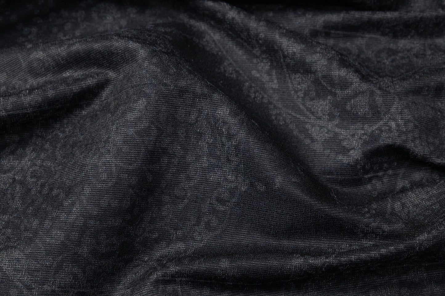 Paisley Stretch Faille - Dark Navy