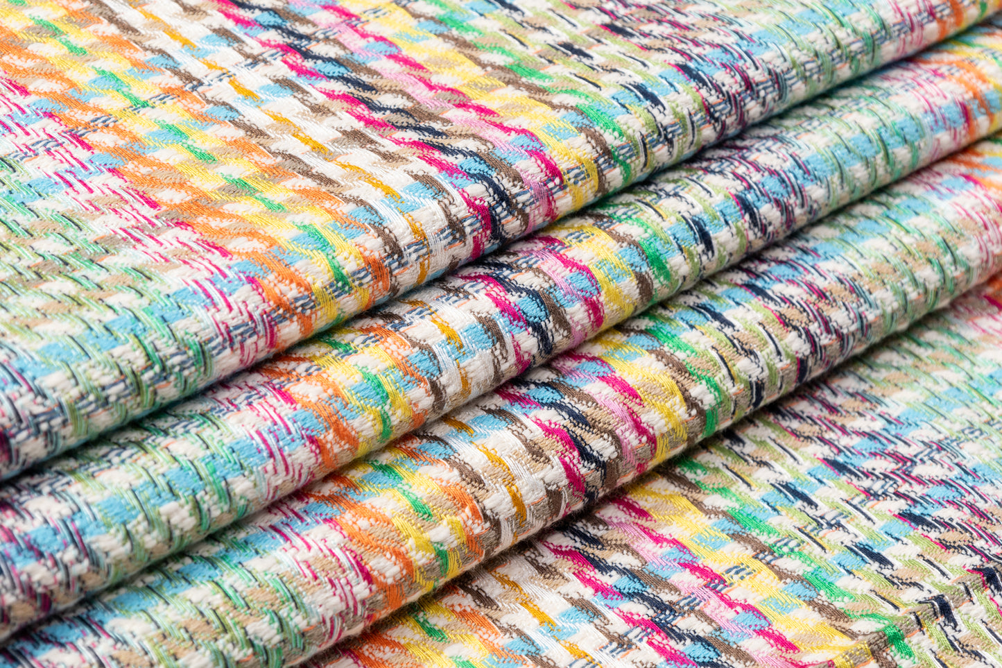 Italian Cotton Viscose Tweed - Multicolor