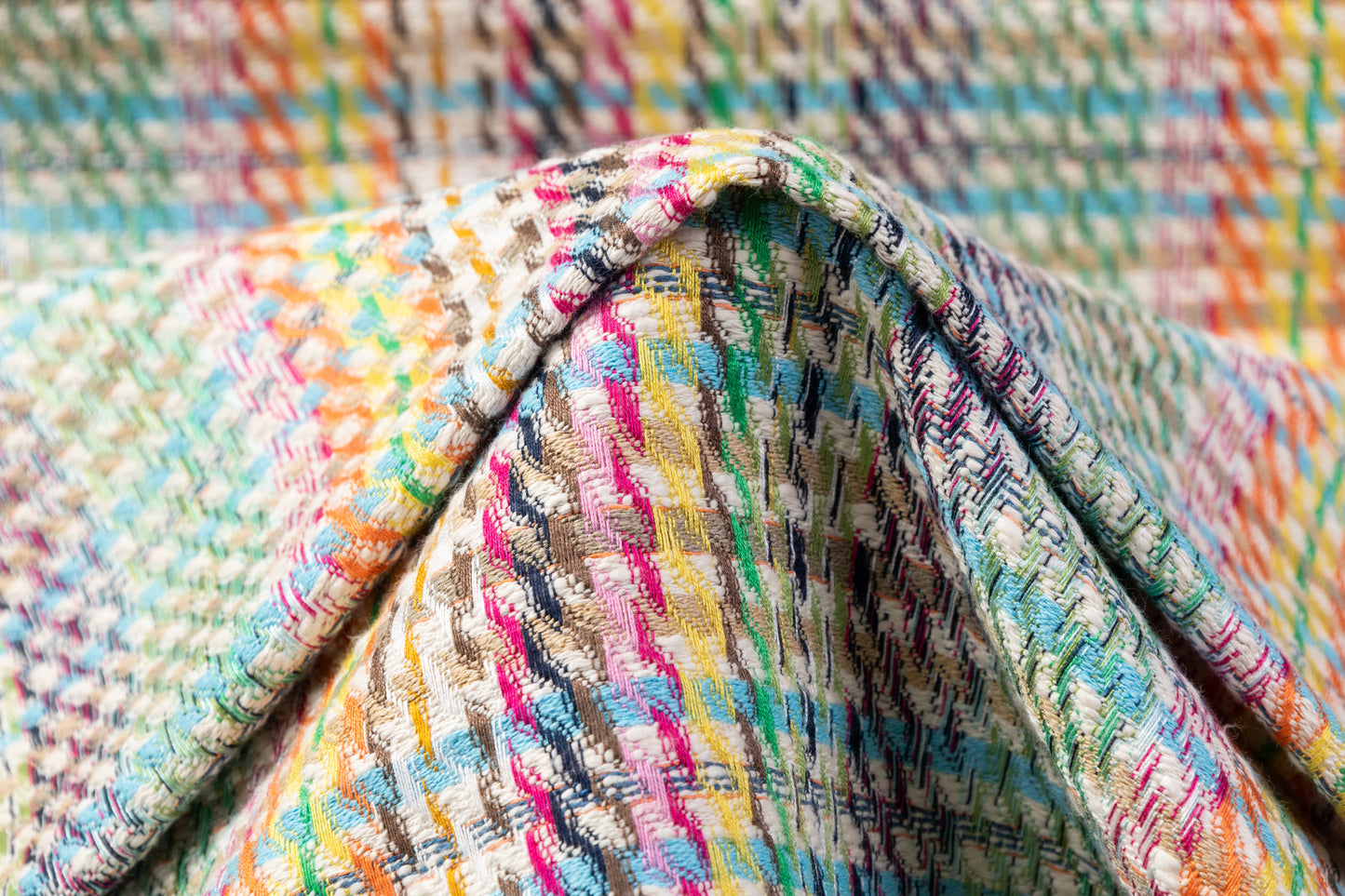 Italian Cotton Viscose Tweed - Multicolor