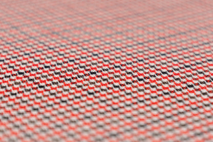 Micro Checked Italian Wool Suiting - Red / Black / White