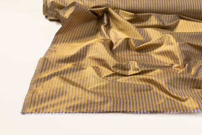 Striped Silk Shantung - Gold / Purple