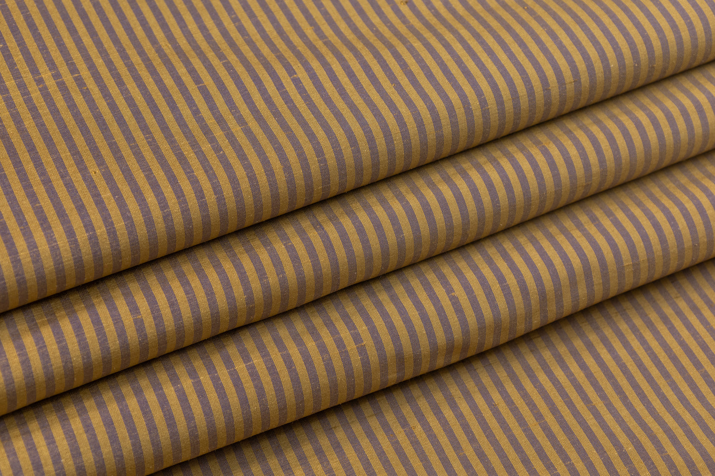 Striped Silk Shantung - Gold / Purple