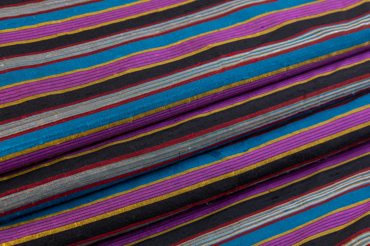 Striped Silk Shantung - Multicolor