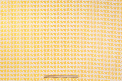 Houndstooth Poly Cotton Brocade - Yellow