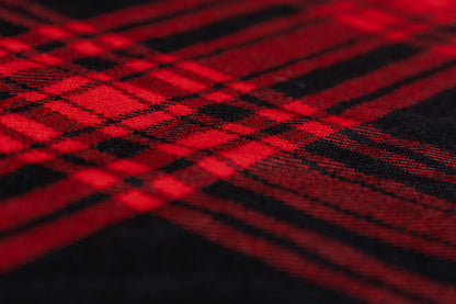 Tartan Italian Wool Suiting - Red / Black