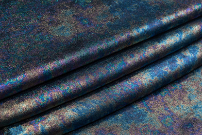 Abstract Italian Glitter Crepe - Multicolor