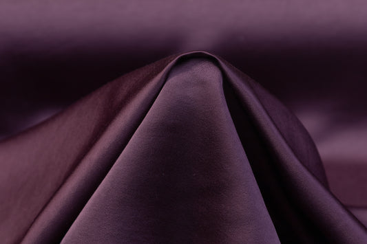 Heavy Viscose Acetate Charmeuse - Deep Purple