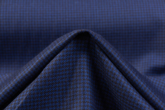 Micro Houndstooth Italian Wool Suiting -