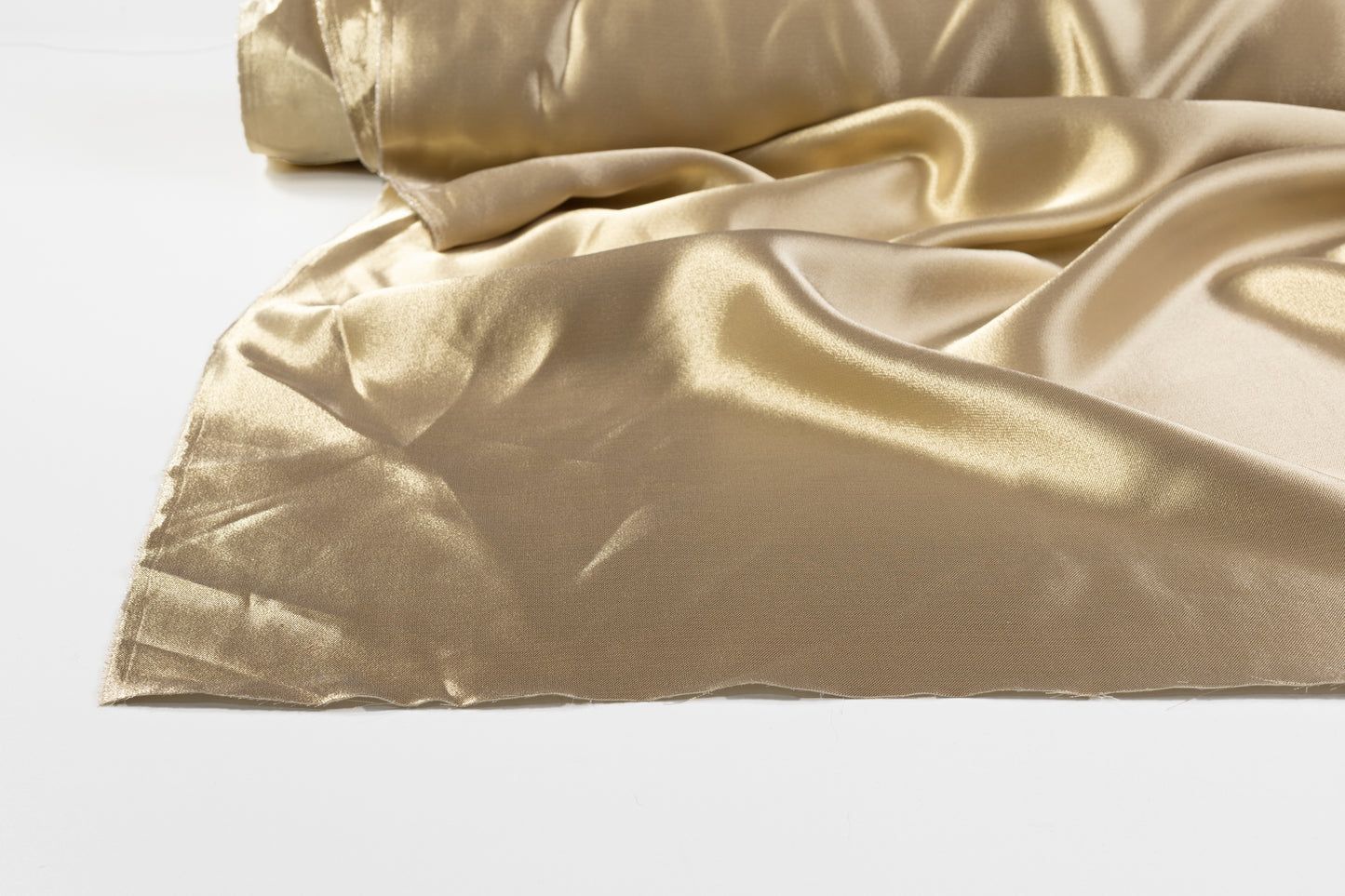 Heavy Italian Silk Crepe Lamé - Gold