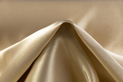 Heavy Italian Silk Crepe Lamé - Gold