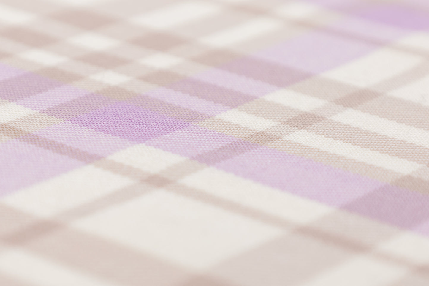 Checked Italian Wool Suiting - Purple / Taupe