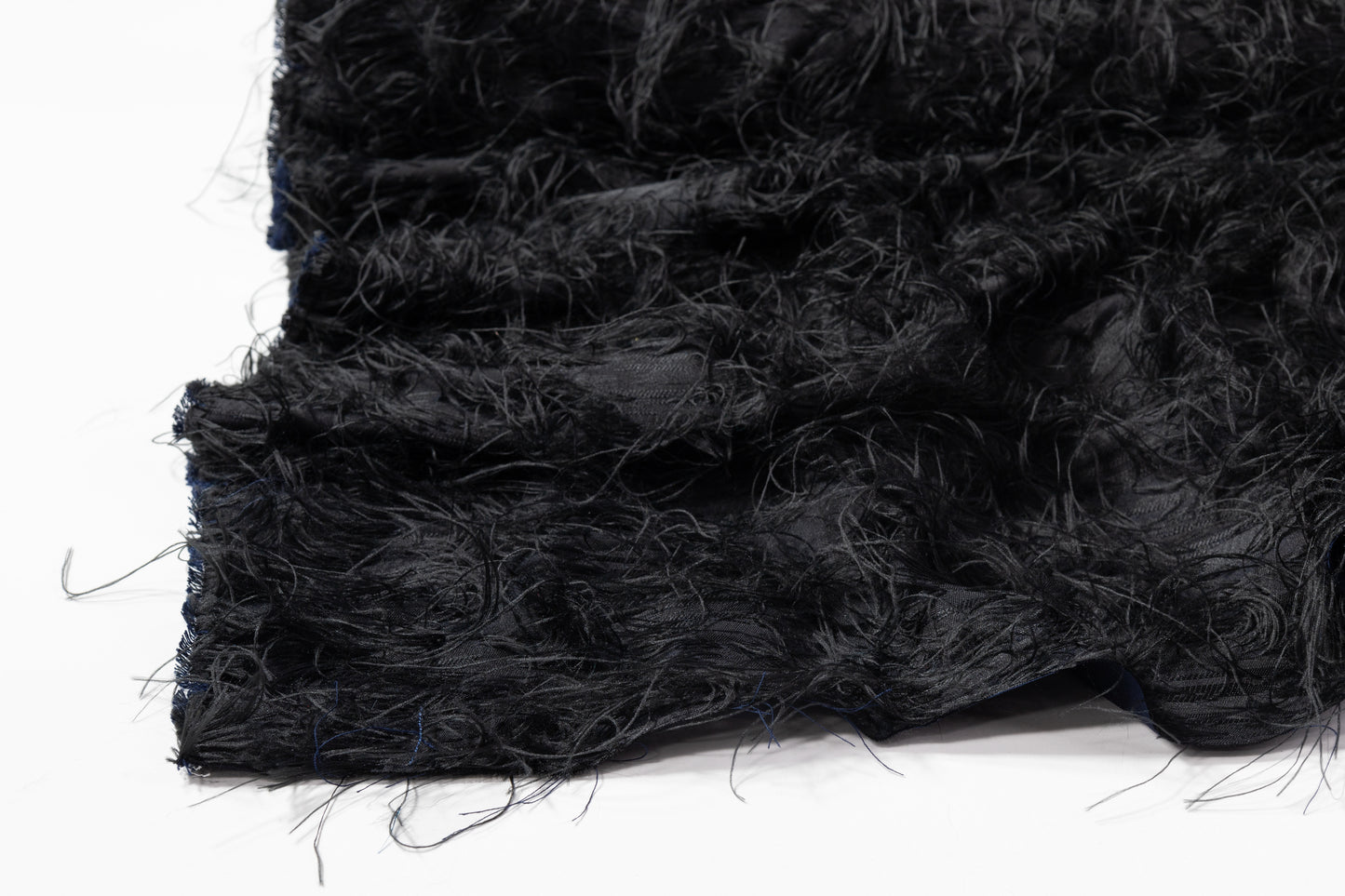 Fringed Italian Jacquard - Black