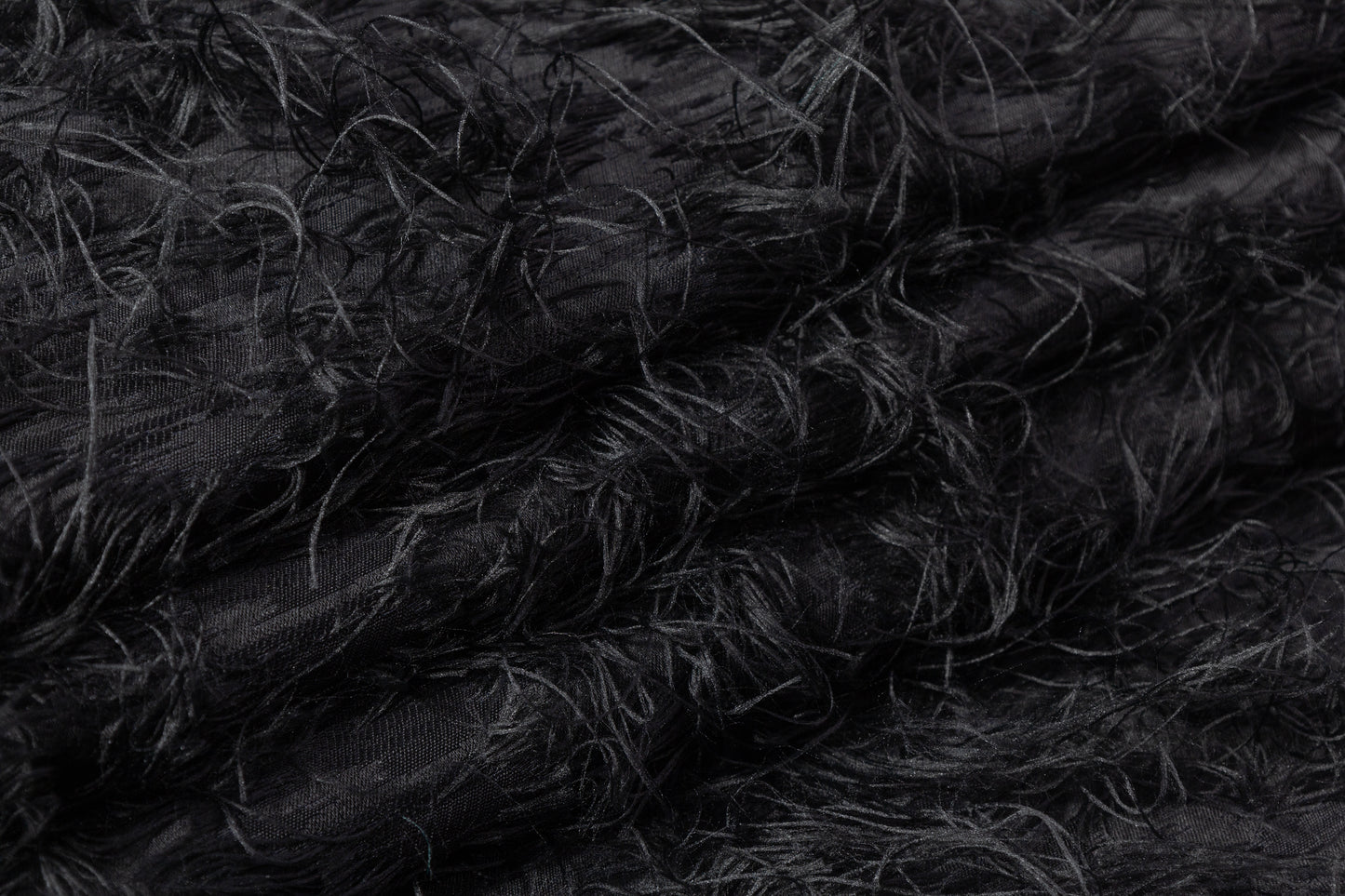 Fringed Italian Jacquard - Black