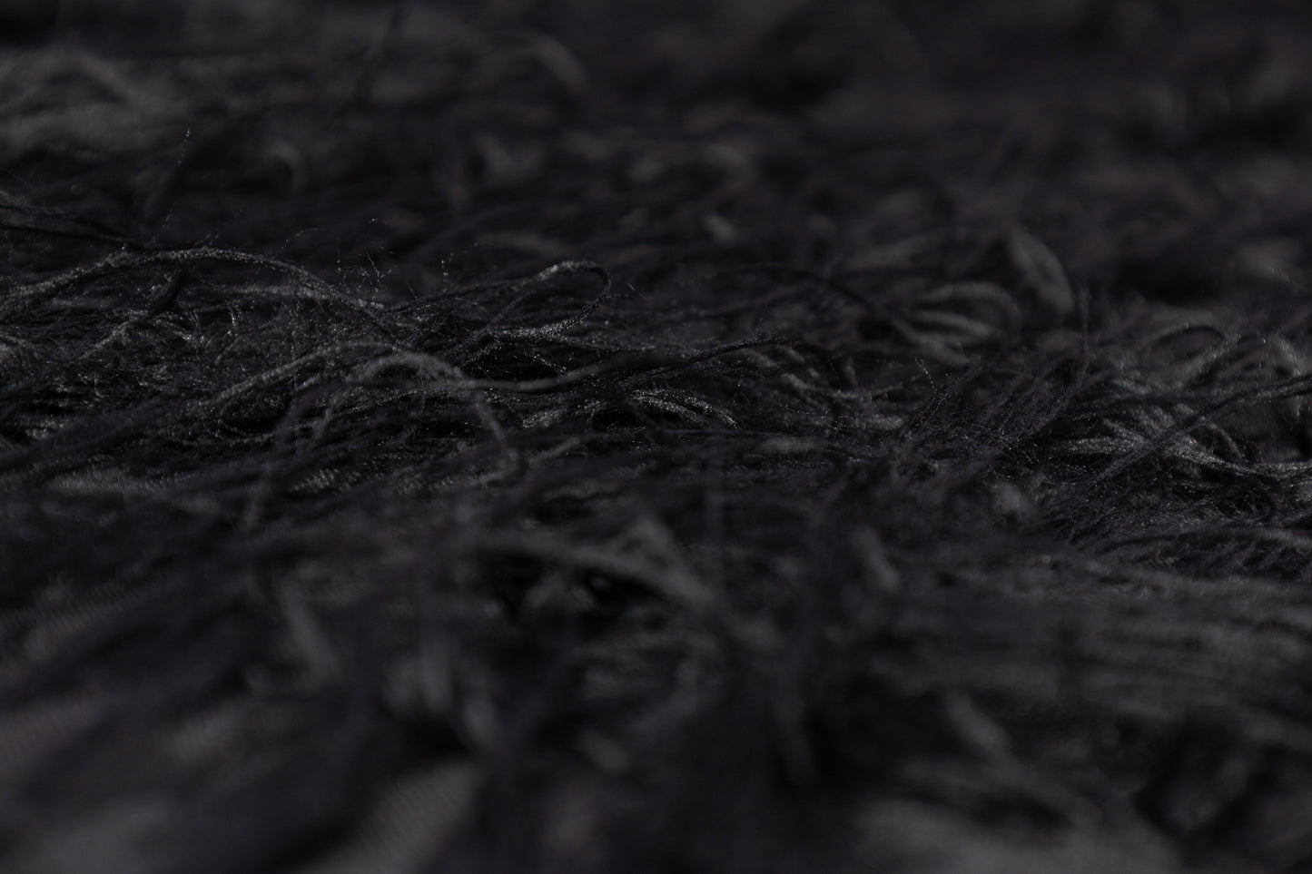 Fringed Italian Jacquard - Black