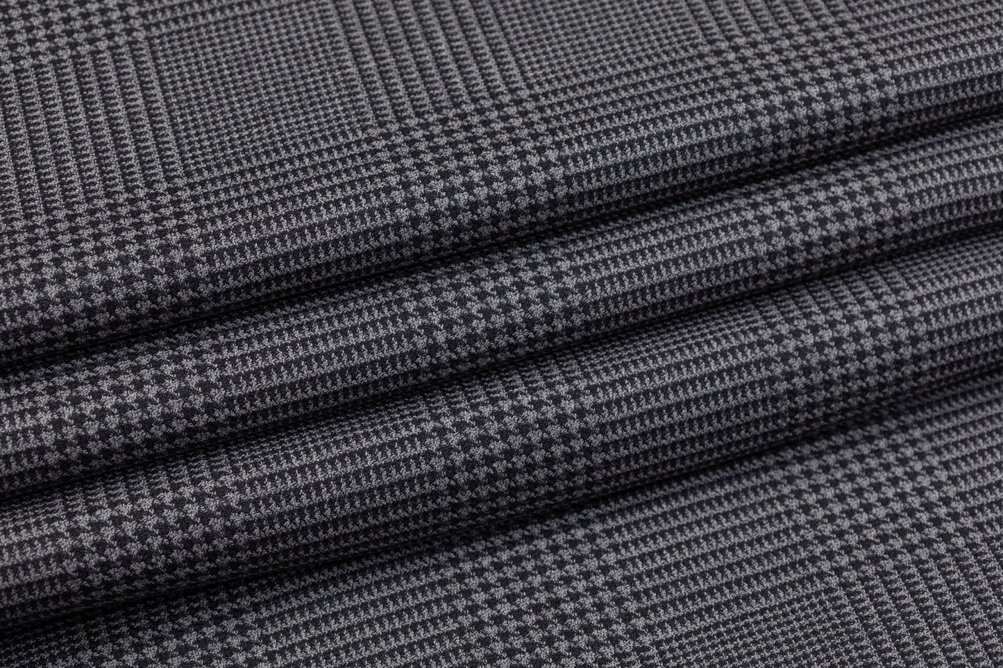 Glen Check Italian Wool Suiting - Charcoal Gray