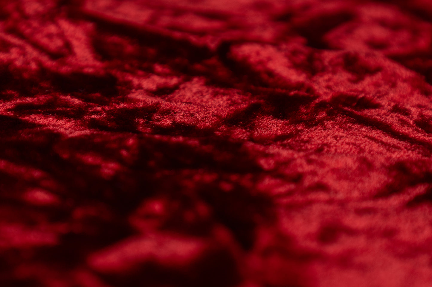 Crushed Italian Silk Viscose Velvet - Red