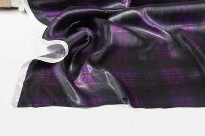 Ralph Lauren - Laminated Silk Viscose Italian Charmeuse - Purple / Black