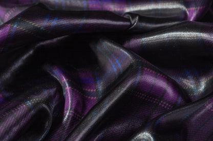 Ralph Lauren - Laminated Silk Viscose Italian Charmeuse - Purple / Black