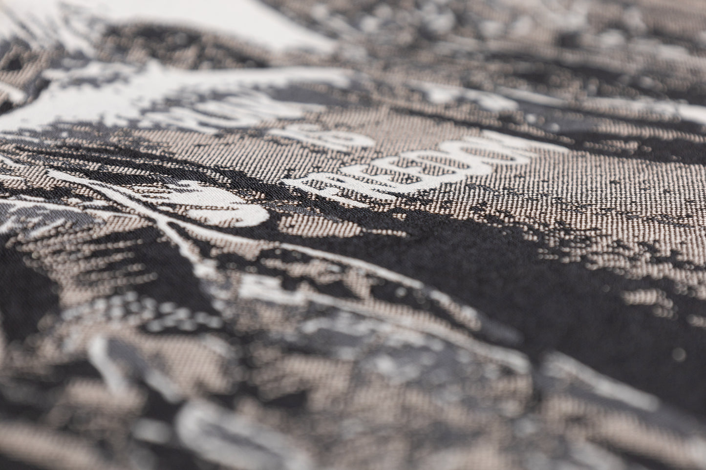 "Punk is Freedom" - Italian Brocade Panel - Black / Taupe