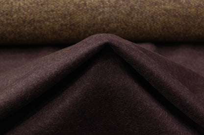 Double Faced Wool Blend Coating - Brown / Purple